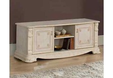 Elizabeth Italian Cream Marble Effect High Gloss Large Plasma TV Unit