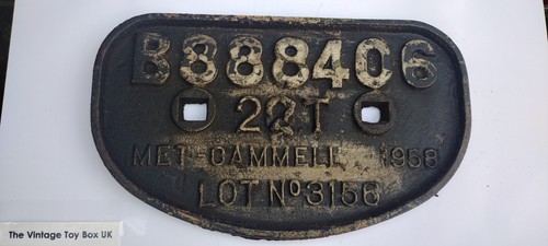Genuine railway wagon plate - genuine,