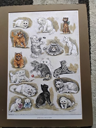 Louis wain cat prints in - wain,