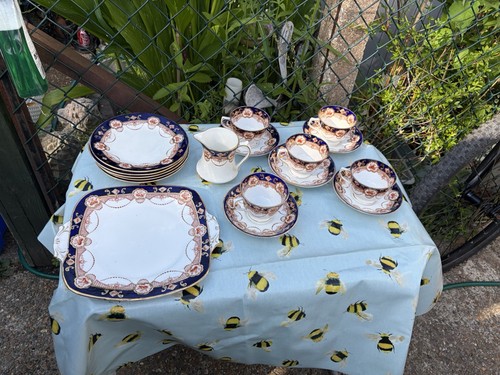 Antique tea set fine bone - tea,