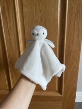 Mamas And Papas Grey Penguin Comforter White Blankie Soft Toy Plush Blanket