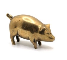 Vintage Solid Brass Pig