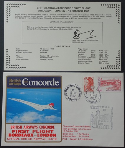 Concorde first flight cover - first,