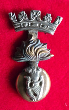 Royal Irish Fusiliers. British Military Bi Metal Cap Badge, Slider