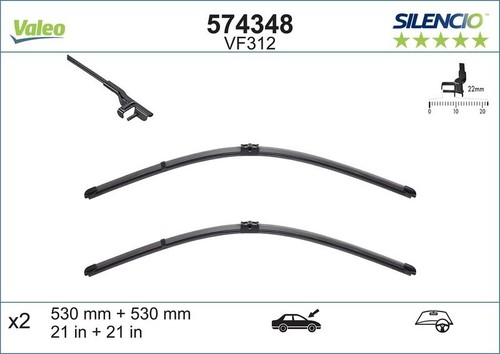 Valeo front wiper blades 530 - valeo,