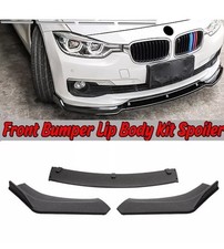 UK Universal Glossy Carbon Fiber Front Bumper Chin Lip Spoiler Splitter Body Kit