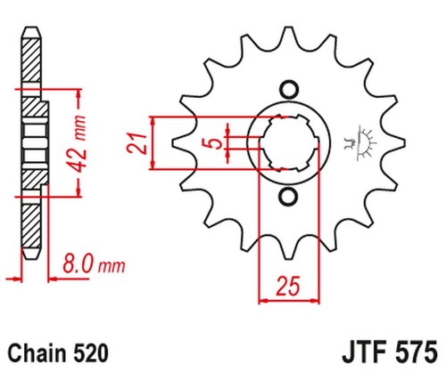 Front sprocket 575 yamaha - front,
