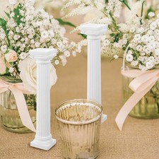  4 Pcs Decorative Columns Roman Pillar Stand Mini Greek Building Statue