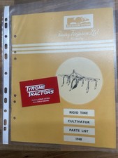 Ferguson Rigid Tine Cultivator Original Parts List Book 1948
