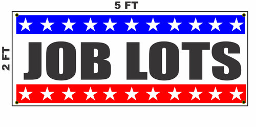 Job lots banner - sign, stars