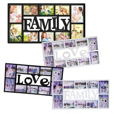 Family Love 10 Multi Aperture Photo Picture Frame Holds 6''X4''   5''X7'' Photos