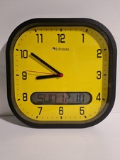 Lifemax High Contrast Day-Date Wall Clock Partially Sighted High Visibility Vgc