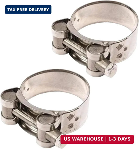 2pcs exhaust clamp stainless - exhaust,