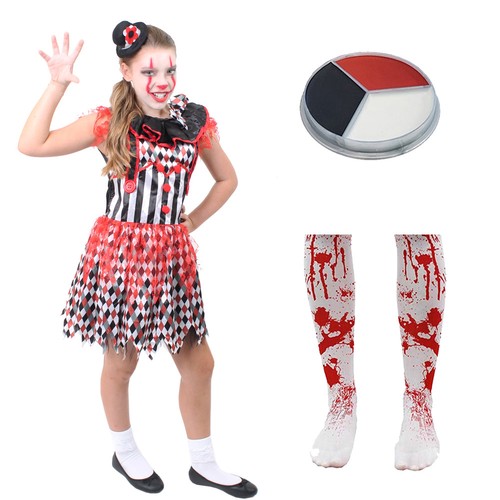 Girls killer clown costume - girls,