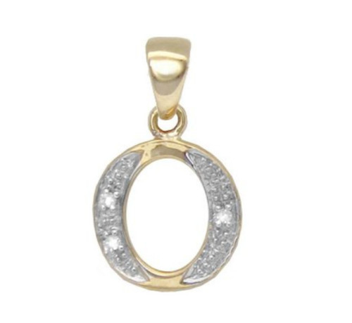 9ct gold diamond - gold, alphabet