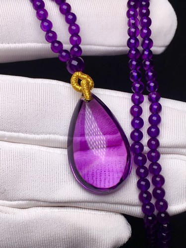 High clarity amethyst teardrop - high,