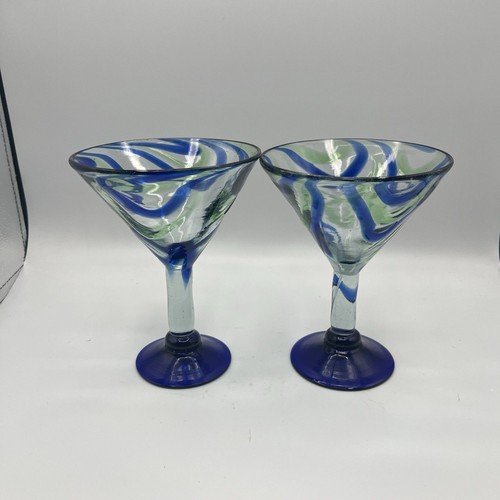 Hand blown mexican glass set - glass,