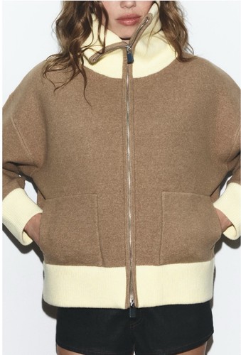 Zip knit cardigan zara - cardigan, size
