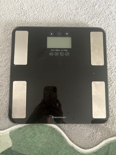 Glass black body scale weight - black,