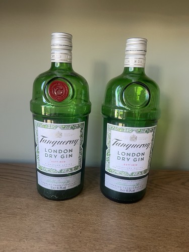 Tanqueray gin bottle two - gin, bottle.