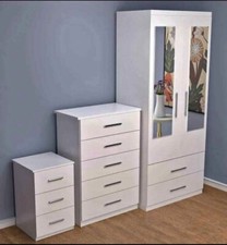 Wardrobe Set Bedside Bedroom