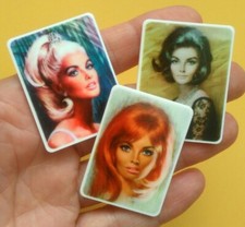 Retro Dolls House Lundby Size Pictures Shabner Ladies Miniature Vintage Kitsch