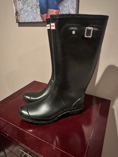 Hunter womens black rubber - hunter,