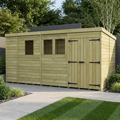 Pent shed double door - 8,