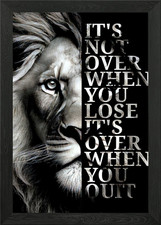Lion Quotes Framed Wall Art