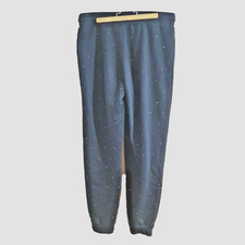 Black Tracksuit Bottoms Women Size 10 With Diamante Sparkles