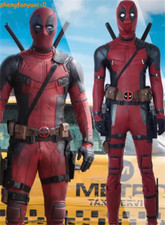 Deadpool Cosplay Costume Deadpool Suit Men Jumpsuit Halloween Accessories Shoes