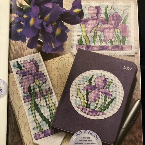 Tiffany glass watercolour iris