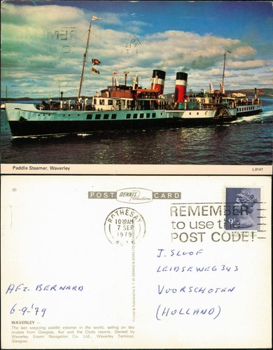 Postcard ships shipping - postcard, /