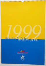Rare 1999 Chelsea / Autoglass A3 calendar plus mounted trading cards
