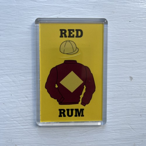 Red rum fridge magnet - red,