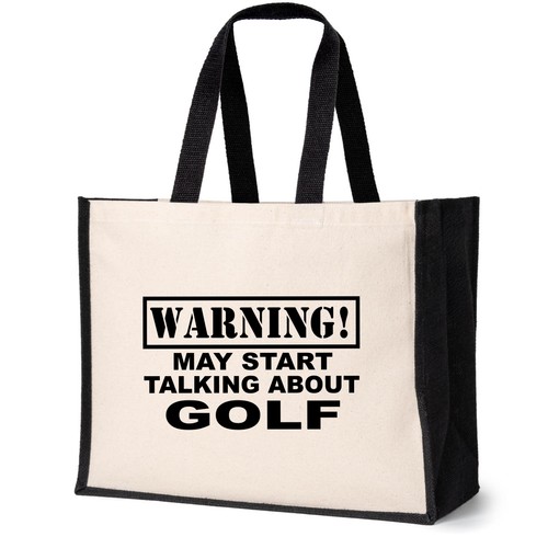 Warning may talk golf - warning,