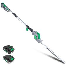 Hedge Trimmer Cordless Electric 2.4m Long Reach Cutter 2 Batteries and Charger