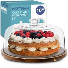 HEFTMAN 10" Acacia Wood Cake