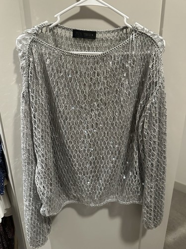 Zara women silver sequin - women’s,