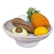 12" Washed White Decorative