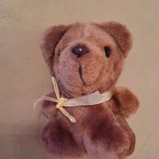 Avon Bear Soft Toy 1980s 5” Brown Teddy Bear Vintage Plush