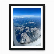 View From An Airplane Window Art Pr Framed Wall Art Poster Canvas Print Picture