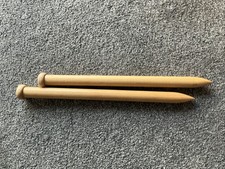 A Pair Of Jumbo Wooden Knitting Needles 38cm x 2.5cm