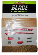 E-flite EFLH2229 Blade Mcx Red Graphic Decal Sticker Sheet Modeling
