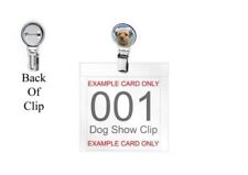 Border Terrier Puppy codey2  DOME on a Dog Show Ring Clip and Number Card Holder