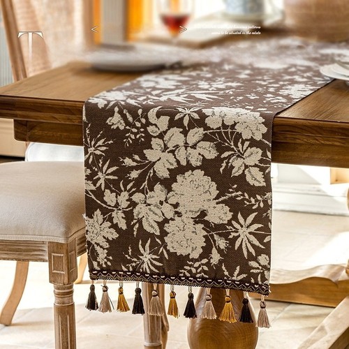 Floral chenille table - floral, for