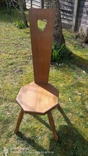 Antique oak spinning chair