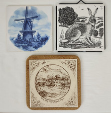 Collectable TILES x 3, Mosa (Holland), Dorincourt, Pulham's Mill Studio