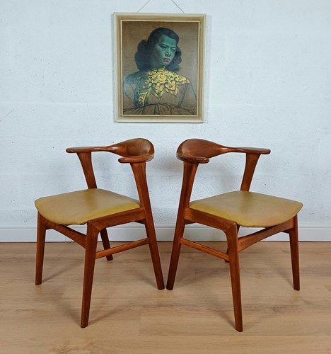 Pair danish teak dining - of,