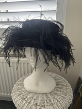 Ladies Black Occasion Hat With